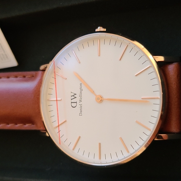 Daniel Wallington brown leather watch